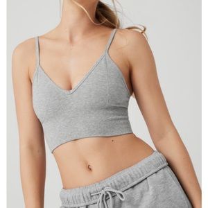NWT Alo Yoga Delight Bralette Size small heather grey